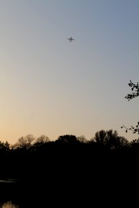 Last airplane starting at TXL above Schäfersee 02