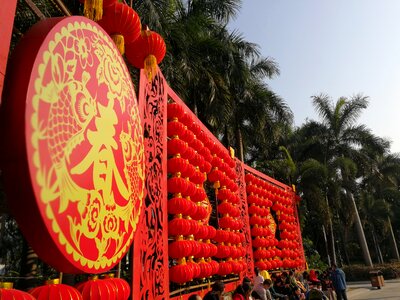 Red lantern spring red photo