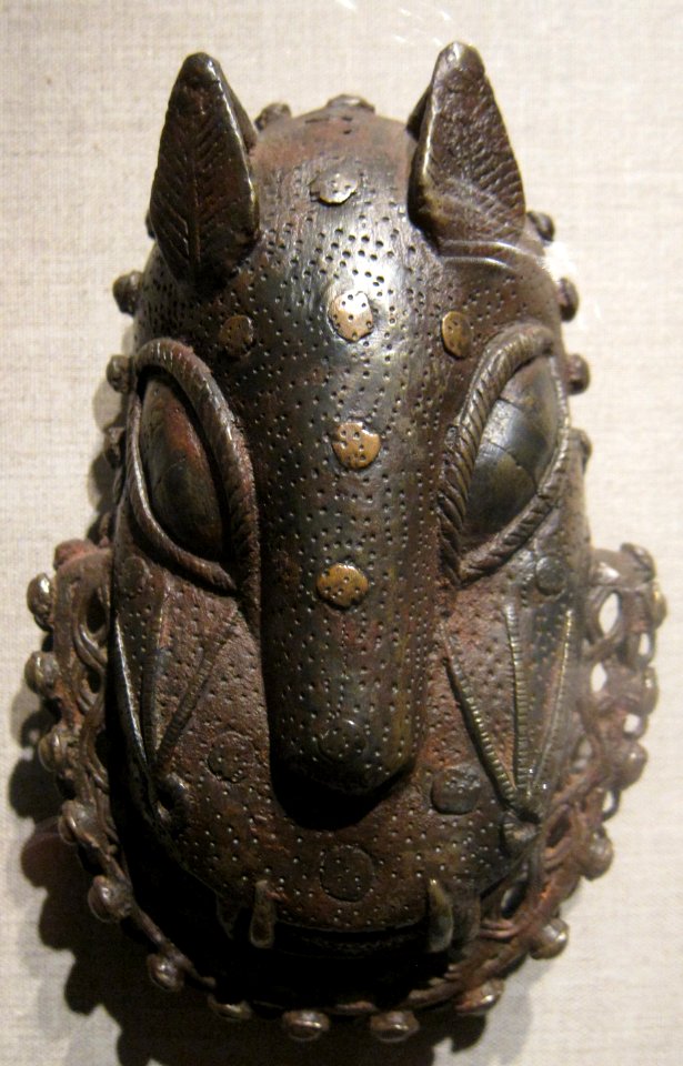 Leopard head hip ornament, Court of Benin, De Young Museum