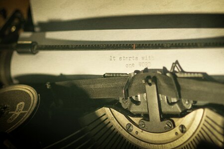 Old typewriter vintage photo