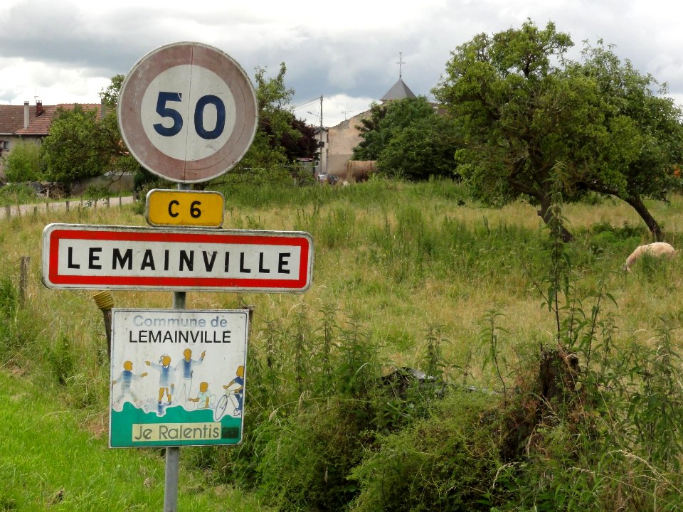 Lemainville(M-et-M) city limit sign
