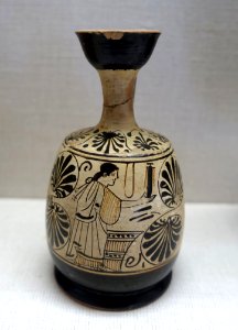 Lekythos with woman, Athens, 470-460 BC, ZA 153 - Martin von Wagner Museum - Würzburg, Germany - DSC05783