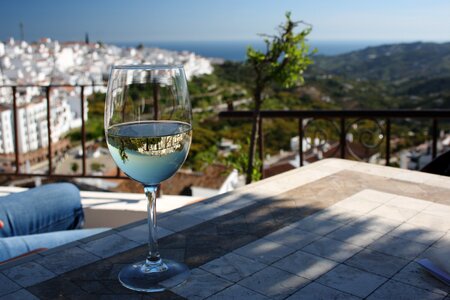 Sol landscape wine glasses photo