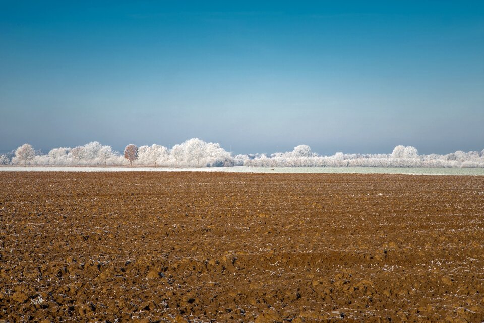 Frost sky landscape photo