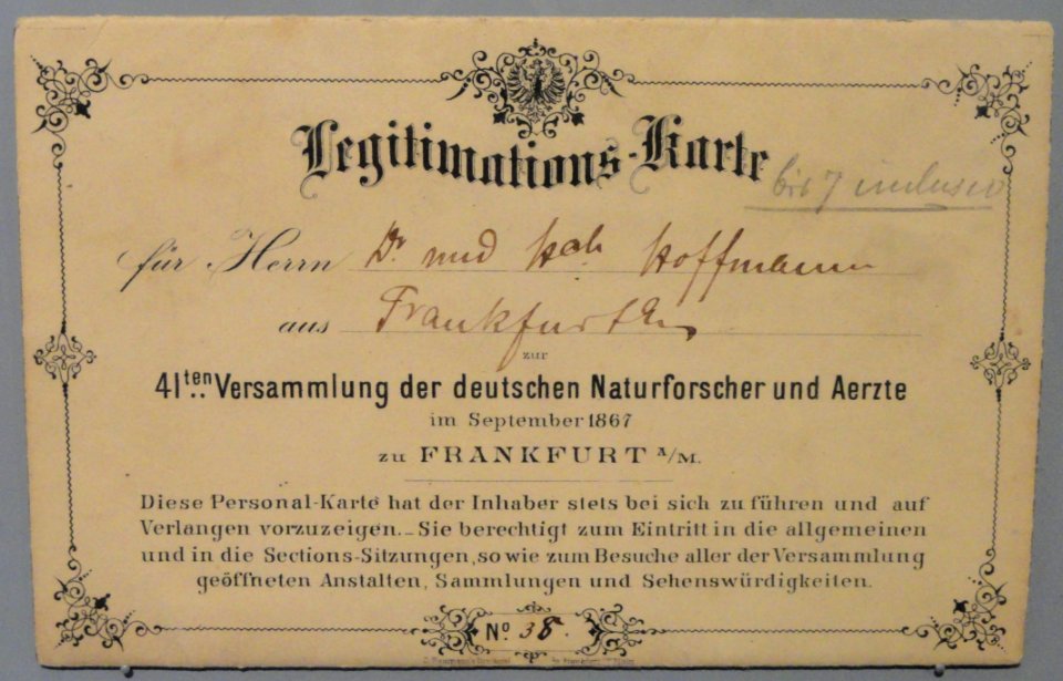 Legitimations-Karte - Struwwelpeter Museum - Frankfurt am Main - DSC03064