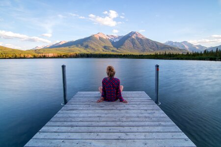 Relaxing dock lake