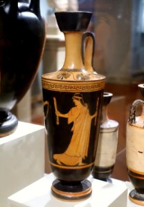 Lekythos, Greek, 430 BC, terracotta - Middlebury College Museum of Art - Middlebury, VT - DSC08043