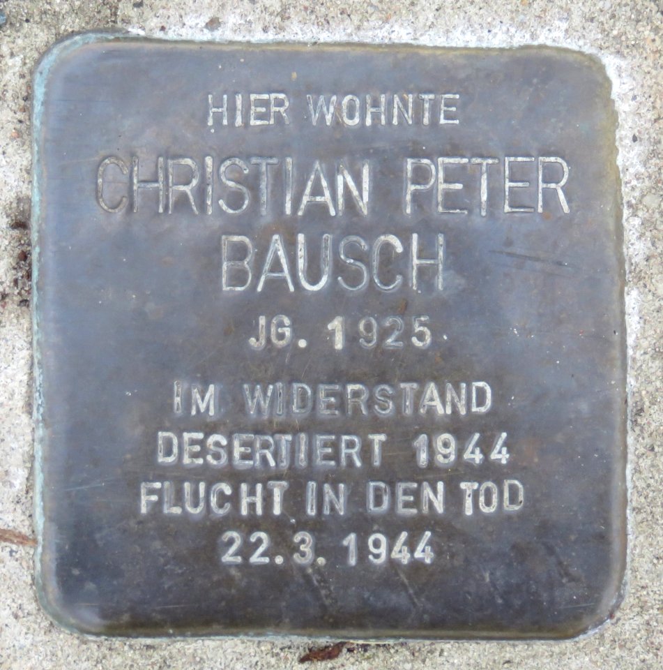Lemgo - Stolperstein Christian Peter Bausch