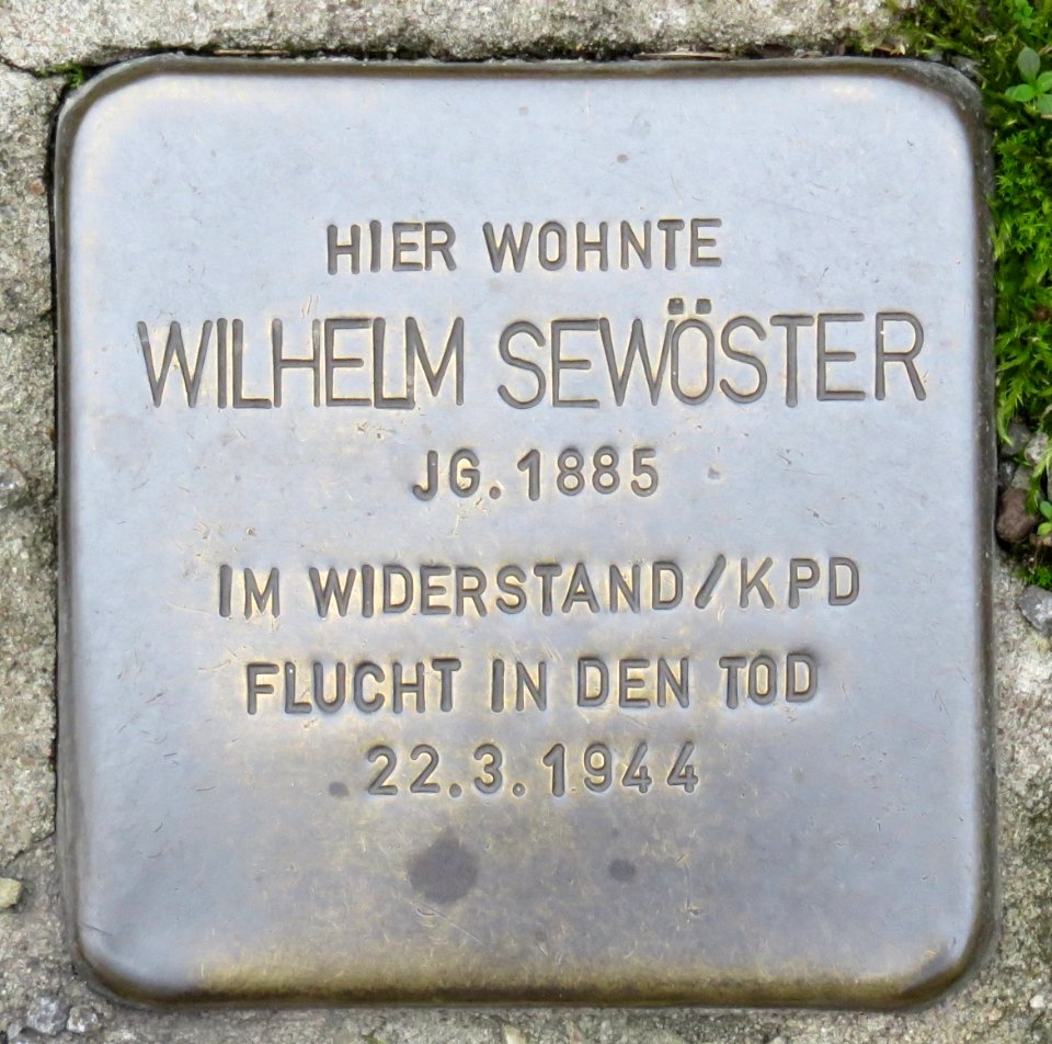 Lemgo - Stolperstein Wilhelm Sewöster