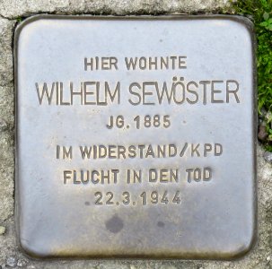 Lemgo - Stolperstein Wilhelm Sewöster