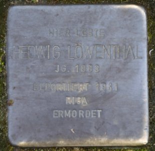 Lemgo - Stolperstein Hedwig Löwenthal