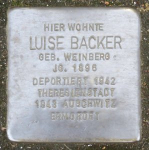 Lemgo - Stolperstein Luise Backer
