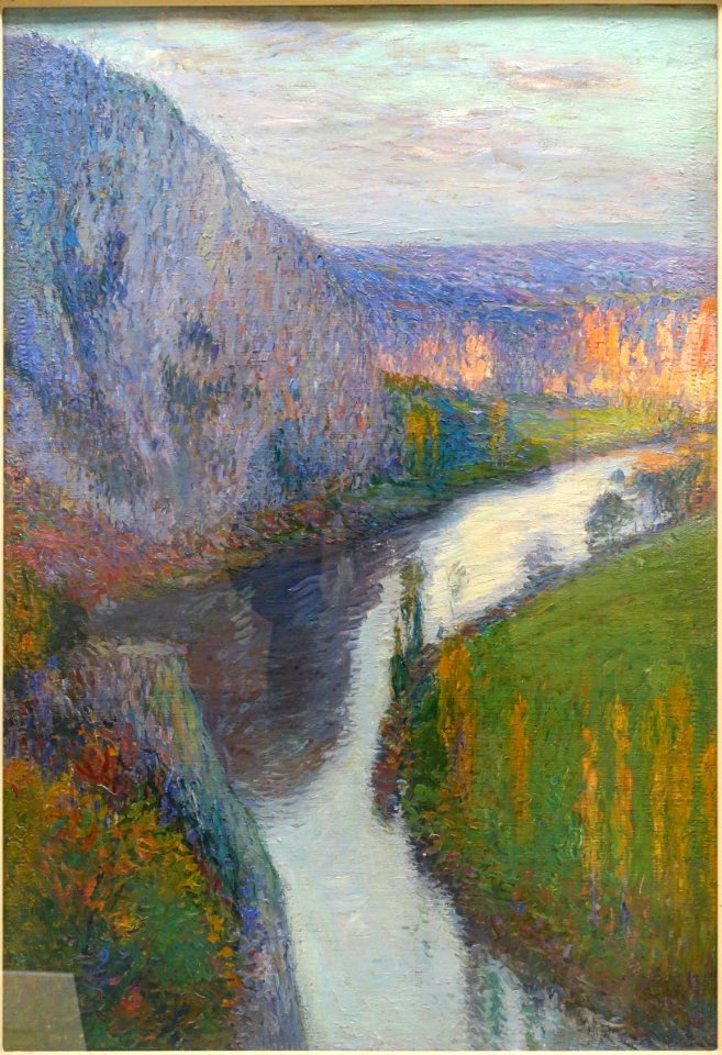 Les falaises by Henri Martin, 1913, oil on canvas - Matsuoka Museum of Art - Tokyo, Japan - DSC07415