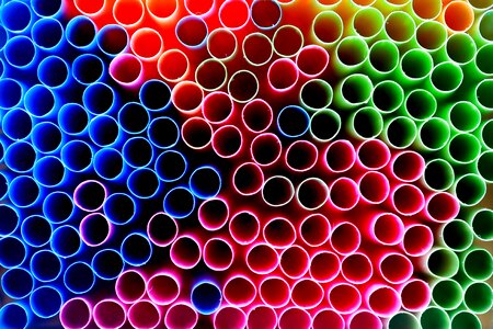 Colorful colourful straws