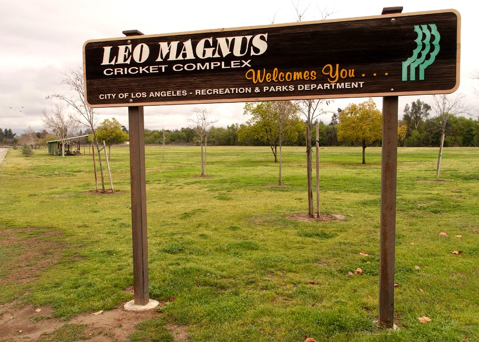 Leo Magnus Cricket Complex sign