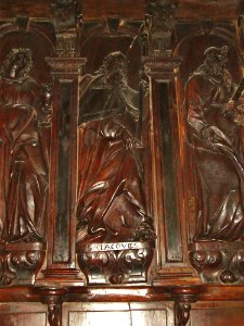 Lescar (Pyr-Atl, Fr) Cathédrale, relief Saint-Jacques