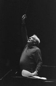 Leonard Bernstein repeteert met Concertgebouworkest, Bestanddeelnr 934-0954