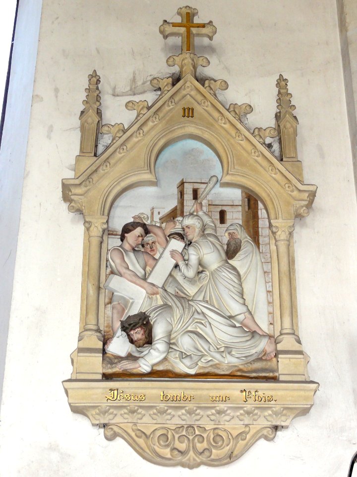 Les Paroches (Meuse) Église, chemin de croix, station 03