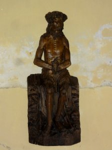 Les Autels (Aisne) église, statue Christ au liens