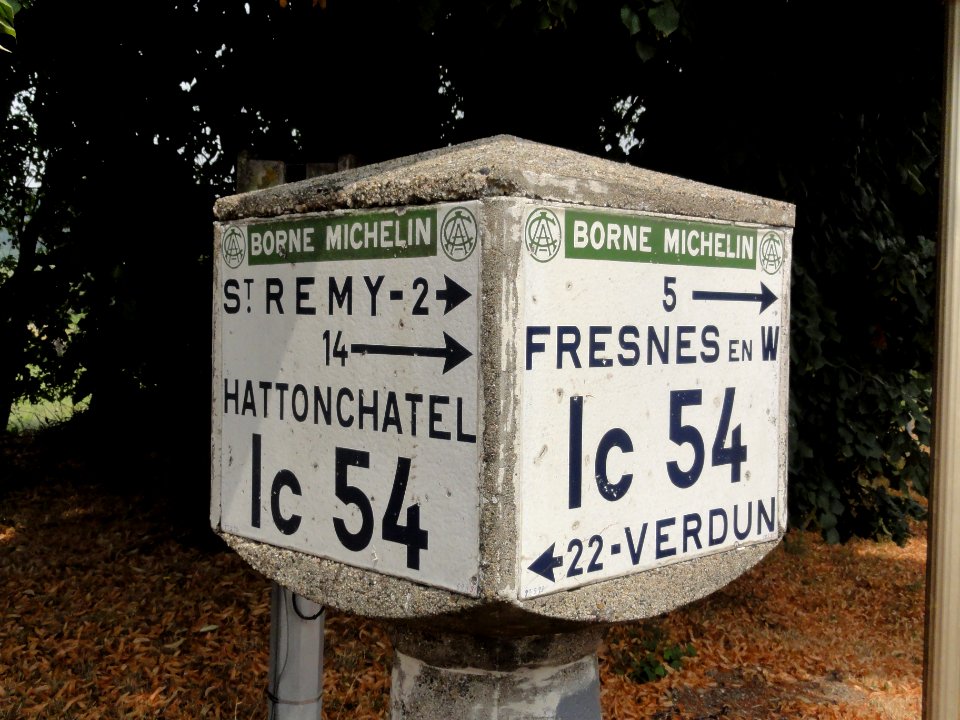 Les Éparges (Meuse) Michelin historic sign