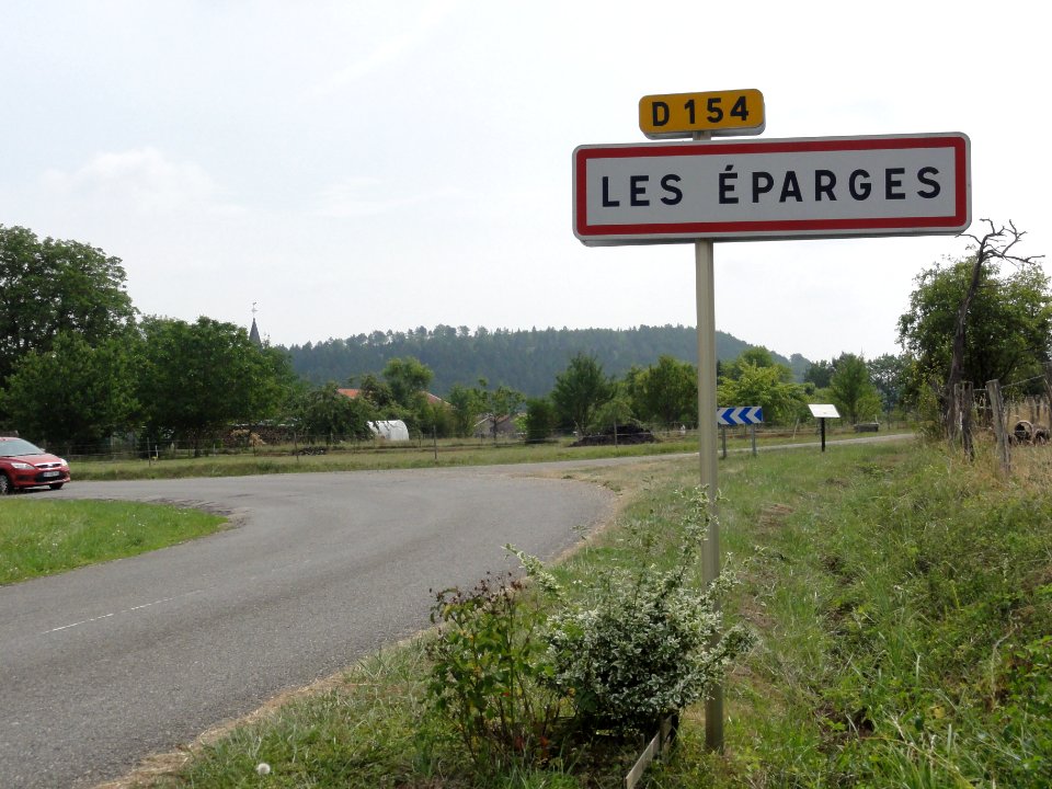 Les Éparges (Meuse) city limit sign