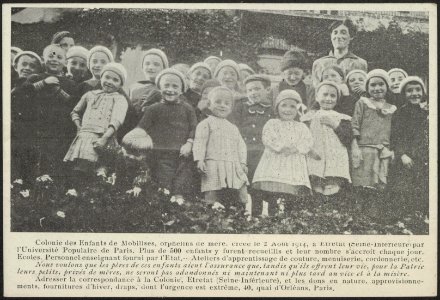 Les orphelins de la guerre. Colonie des Enfants de Mobilisés, orphelins de mère,, Bestanddeelnr 158-1872