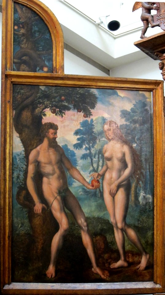 Left wing of the 'Tendilla Retablo' depicting Adam and Eve