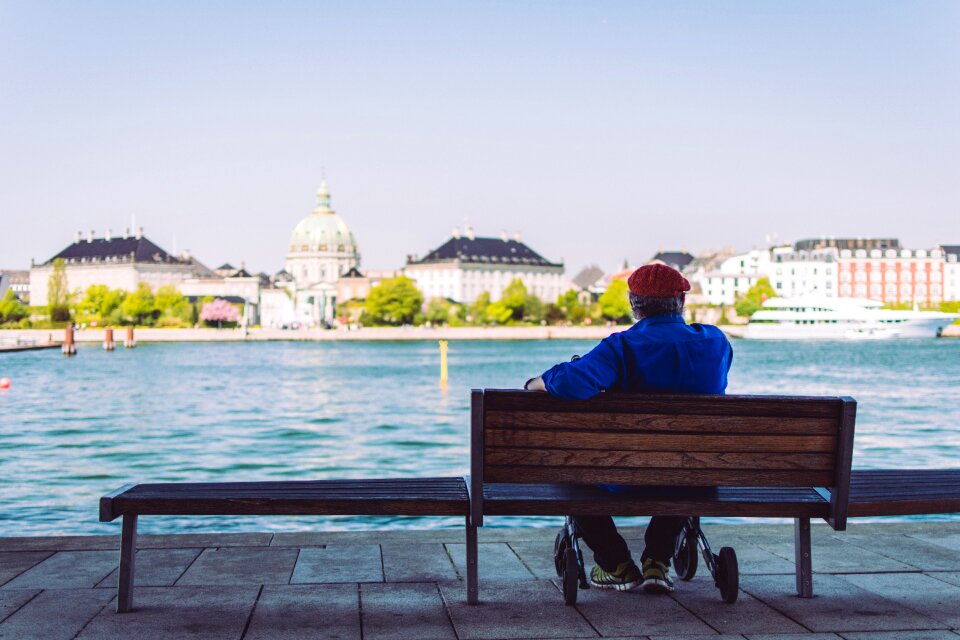 Person river sitting