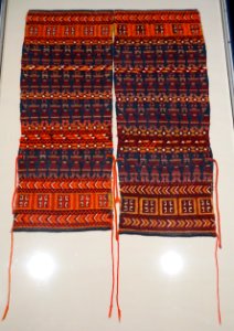 Leg wrappers, Taiwan, Paiwan people, 19th to early 20th century AD, ramie, wool - Textile Museum, George Washington University - DSC09778