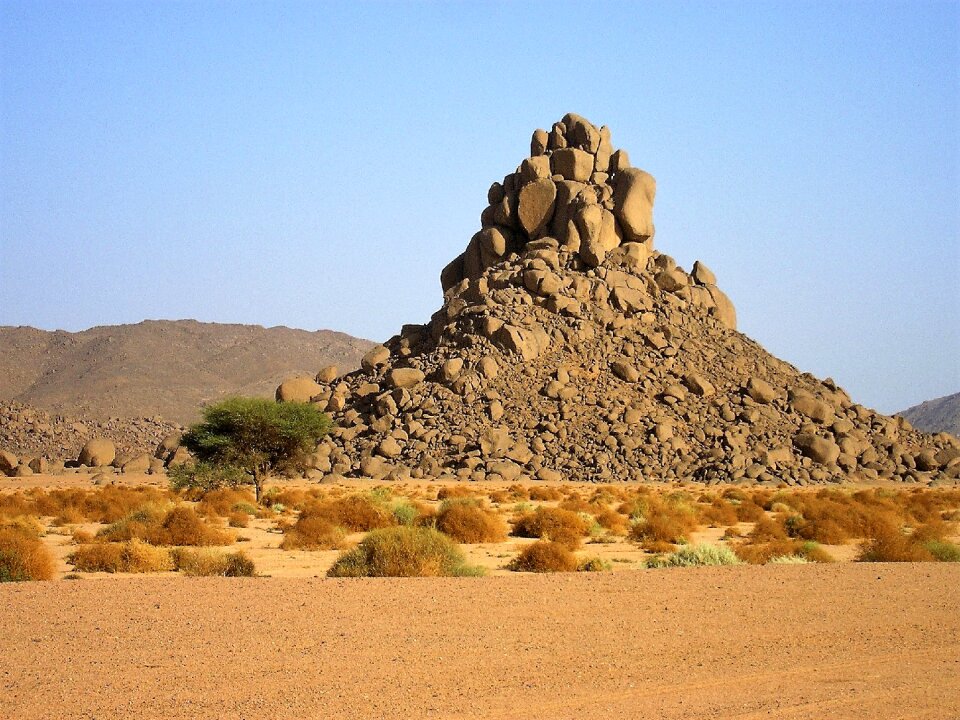 Desert cairn mountain