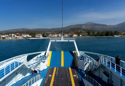 Leaving Eretria in the ferry Euboea Greece photo