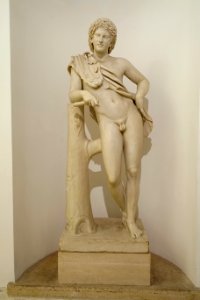 Leaning satyr, S 739, Roman, c. 130 AD, marble, after original by Praxiteles, 4th century BC - Musei Capitolini - Rome, Italy - DSC05979
