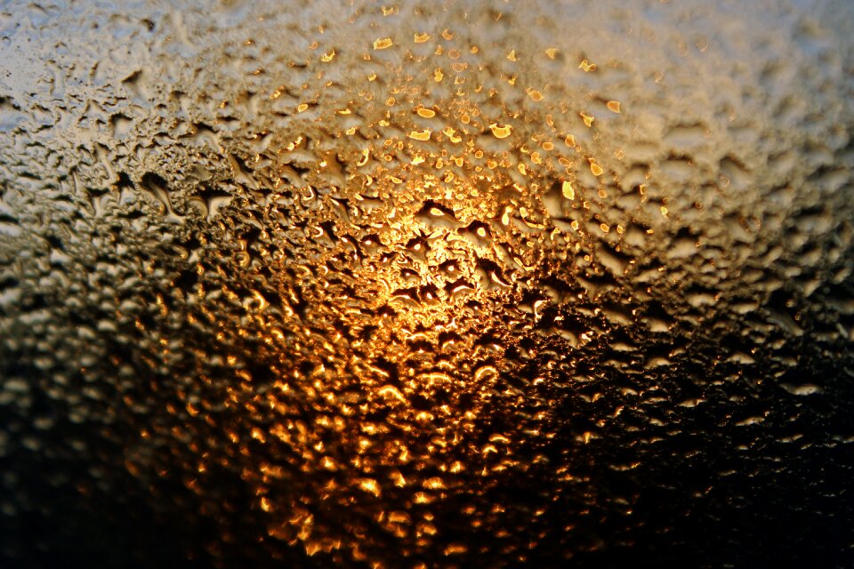 Drops sunrise abstract