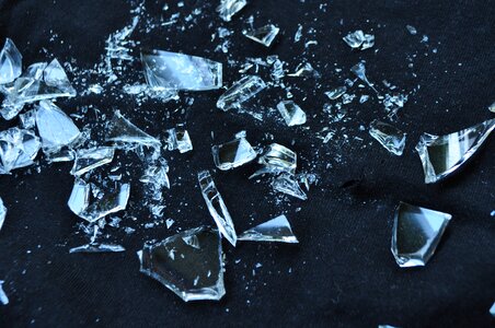 Broken glass shattered glass crack photo