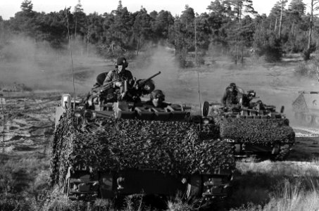 Legeroefening Big Ferro in Duitsland, Nederlandse tanks tijdens oefening, Bestanddeelnr 926-6816