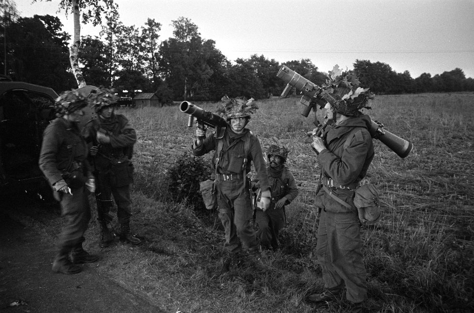 Legeroefening Big Ferro in Duitsland, infanteristen tijdens oefening, Bestanddeelnr 926-6815