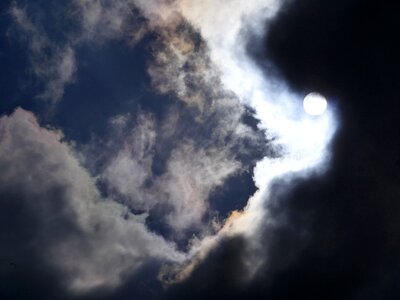 Sky dark clouds storm