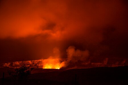 Eruption landscape active photo