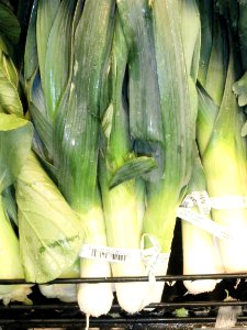 Leeks in a bundle