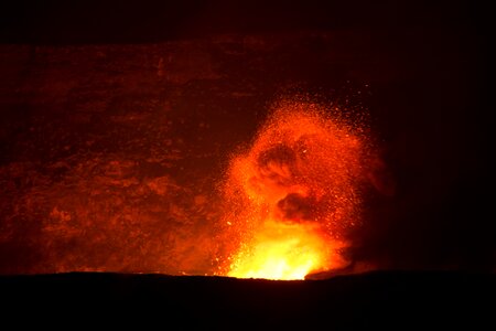 Eruption landscape active photo