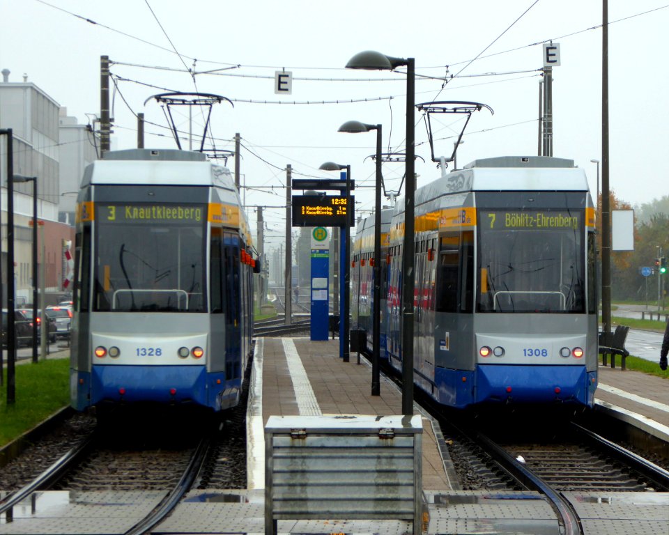 Leipzig, NGTW6 an der Schleife Sommerfeld, 1