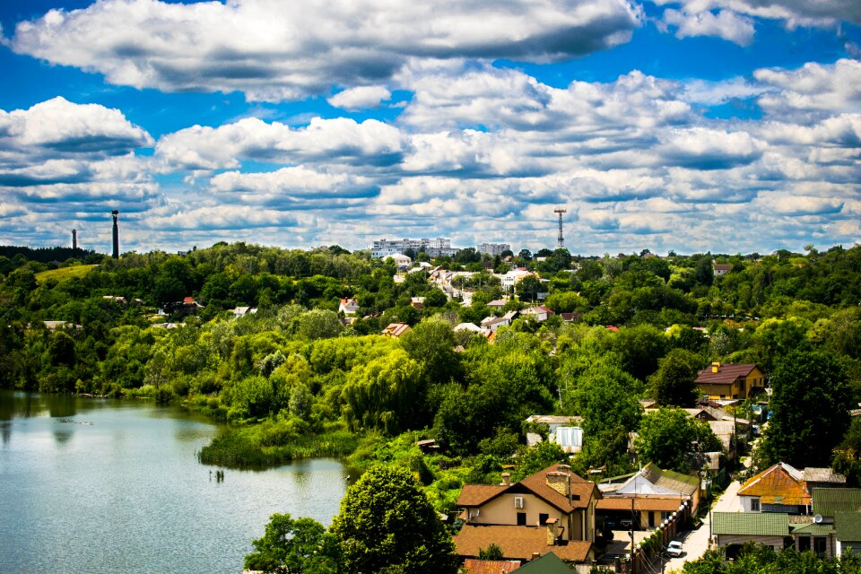 Landscape blue sky clouds