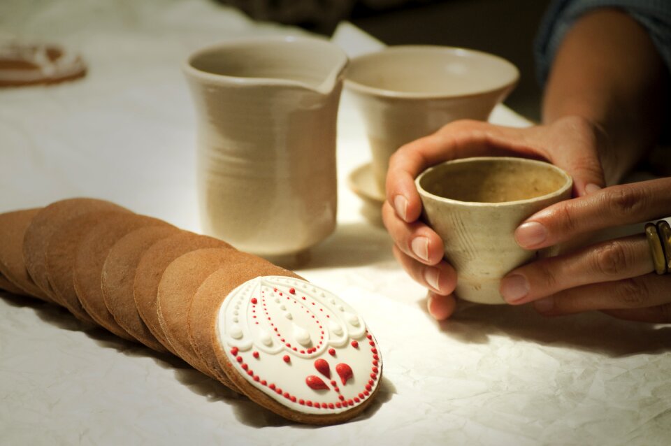 The cake coffee ceramics