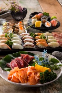 Salmon eat plate