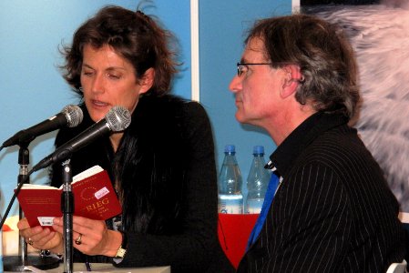 Leipziger Buchmesse 2011 Janne Teller und Peter Urban