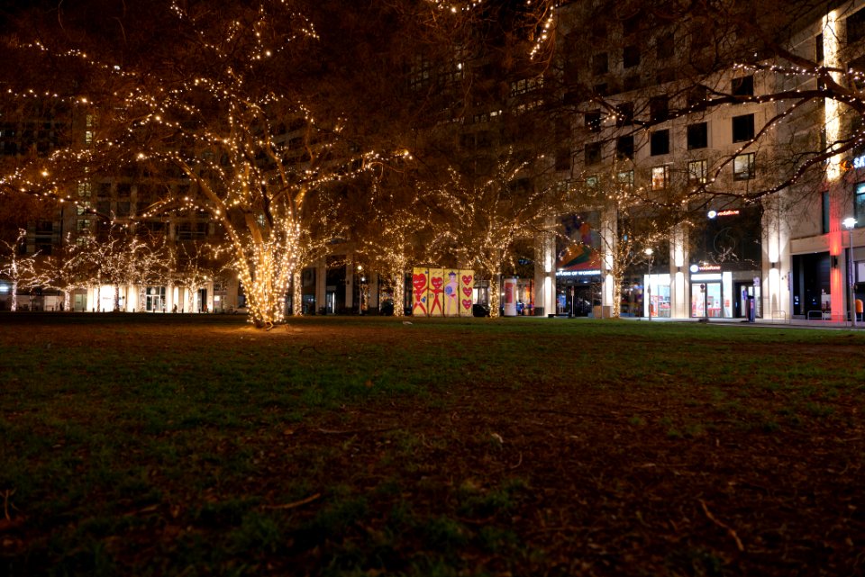Leipziger Platz Berlin-Mitte at night 2021-01-17 07