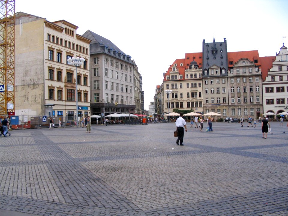 Leipzig Markt im Juli 2003c