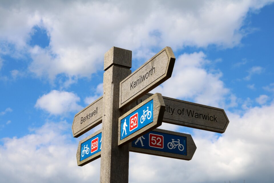 Direction signpost way