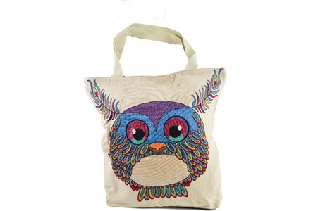 Bag cloth bag bag with owl