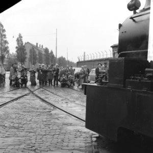 Laatste rit van oude stoomlocomotief. Engelse fotografen, Bestanddeelnr 913-0224